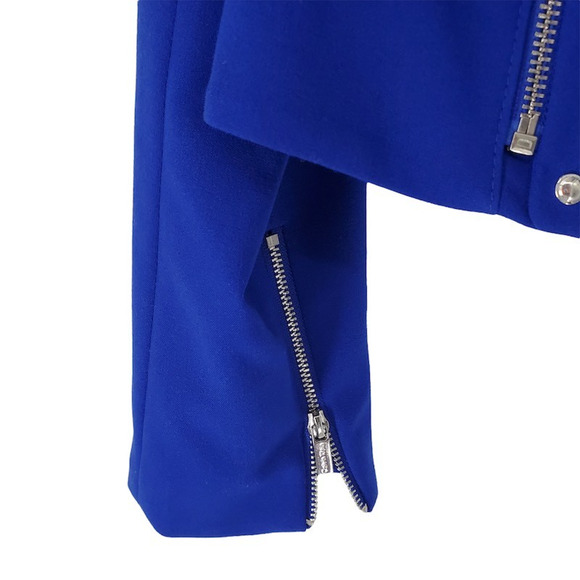 Calvin Klein Womens Open Front Jacket Royal Blue Lined Zippers Petites 2P - Picture 4 of 11